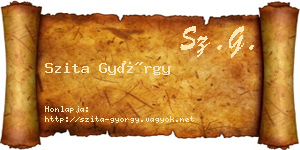 Szita György névjegykártya