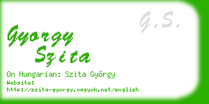 gyorgy szita business card