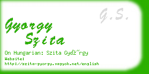 gyorgy szita business card